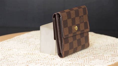 louis vuitton damier ebene porte feuille elise double snap purse|damier ebene handbags.